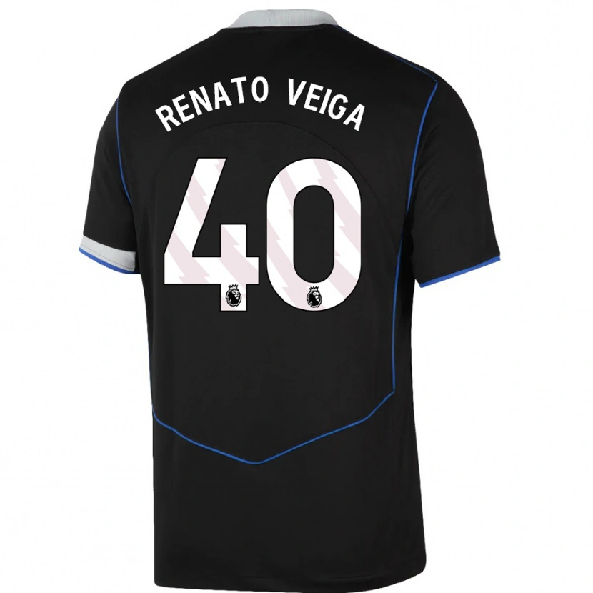 Danxen Herren Renato Veiga #40 Schwarz Blau Silber Ausweichtrikot Trikot 2025/26 T-Shirt Schweiz