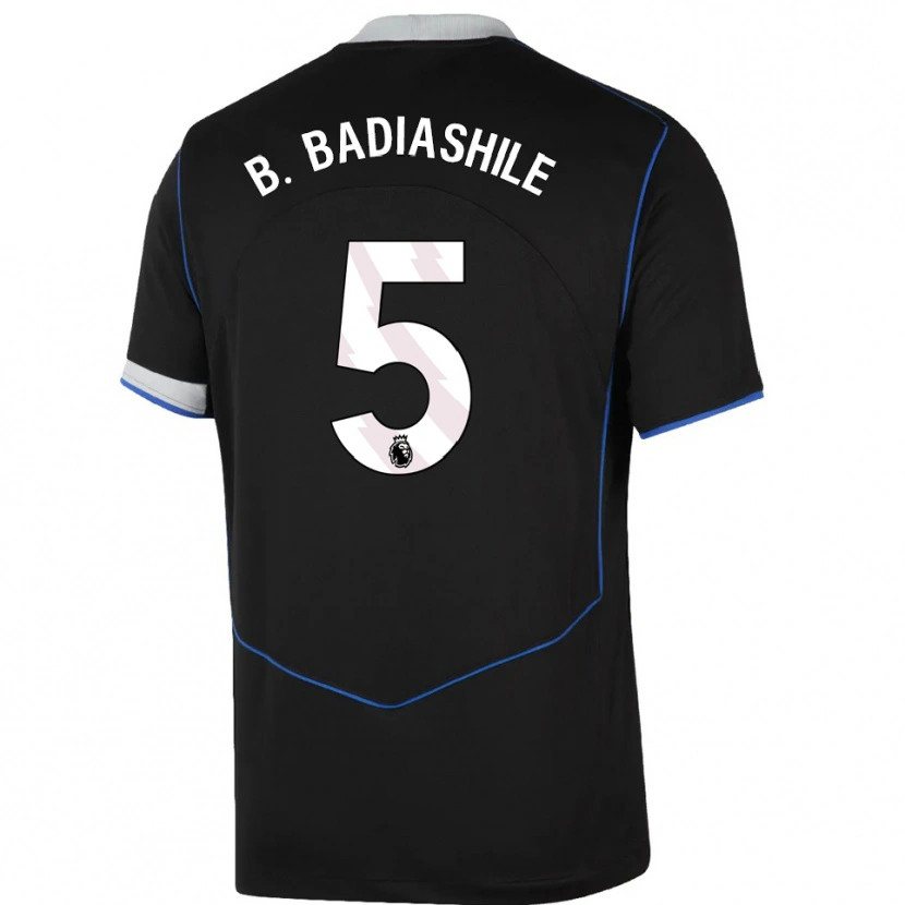 Danxen Herren Benoît Badiashile #5 Schwarz Blau Silber Ausweichtrikot Trikot 2025/26 T-Shirt Schweiz