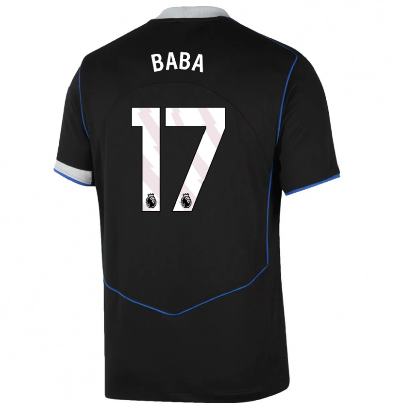 Danxen Herren Abdul-Rahman Baba #17 Schwarz Blau Silber Ausweichtrikot Trikot 2025/26 T-Shirt Schweiz