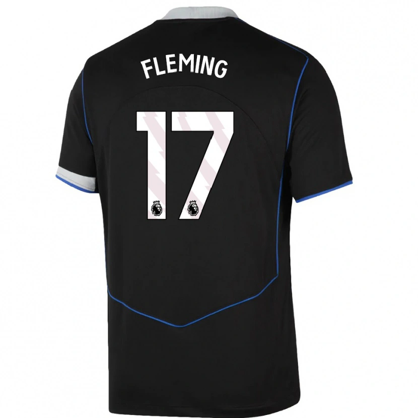 Danxen Herren Jessie Fleming #17 Schwarz Blau Silber Ausweichtrikot Trikot 2025/26 T-Shirt Schweiz