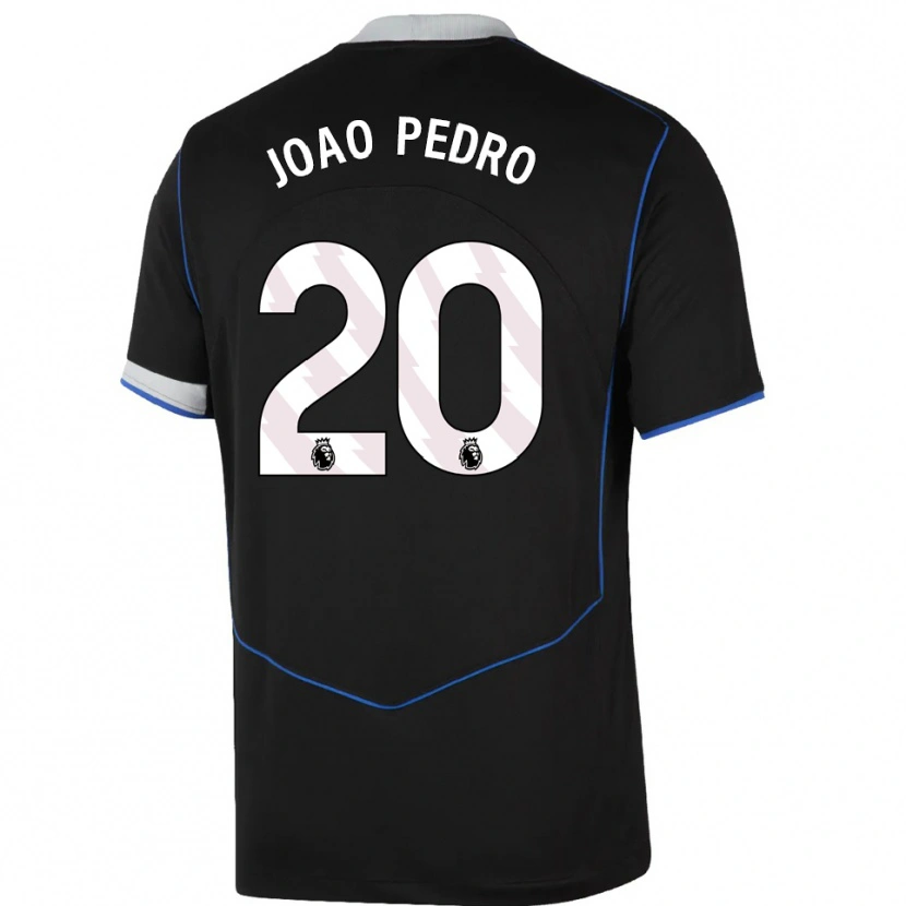 Danxen Herren João Pedro #20 Schwarz Blau Silber Ausweichtrikot Trikot 2025/26 T-Shirt Schweiz
