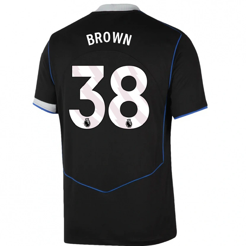 Danxen Herren Cerys Brown #38 Schwarz Blau Silber Ausweichtrikot Trikot 2025/26 T-Shirt Schweiz