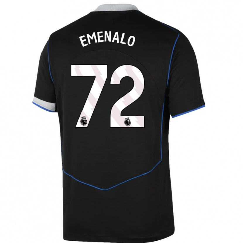 Danxen Herren Landon Emenalo #72 Schwarz Blau Silber Ausweichtrikot Trikot 2025/26 T-Shirt Schweiz