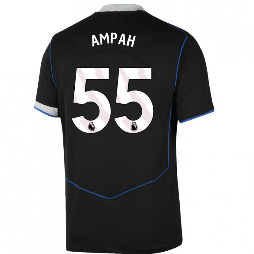 Danxen Herren Ato Ampah #55 Schwarz Blau Silber Ausweichtrikot Trikot 2025/26 T-Shirt Schweiz