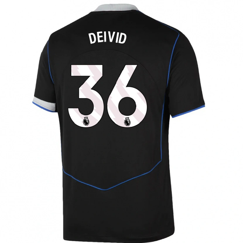 Danxen Herren Deivid Washington #36 Schwarz Blau Silber Ausweichtrikot Trikot 2025/26 T-Shirt Schweiz