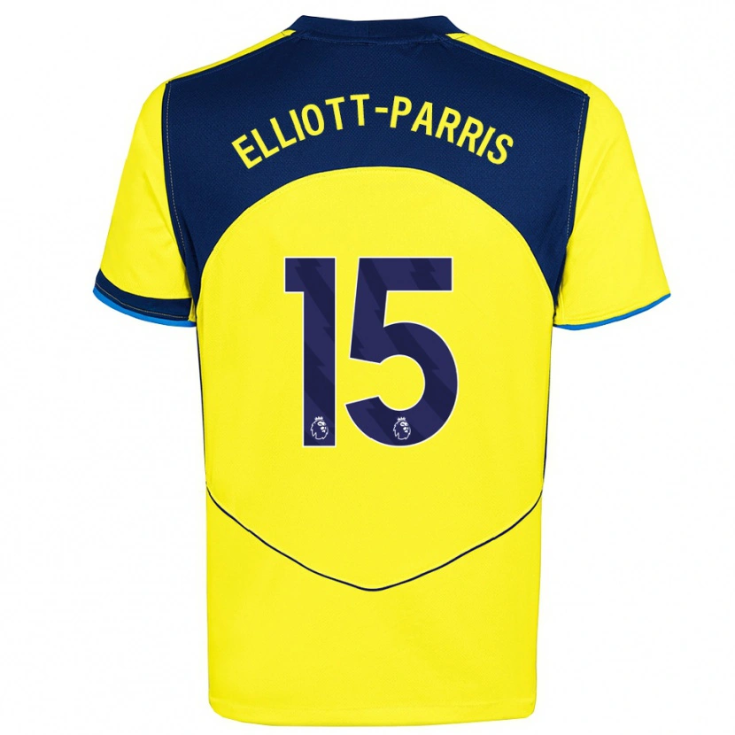 Danxen Herren Reiss Elliott-Parris #15 Gelb Marineblau Ausweichtrikot Trikot 2025/26 T-Shirt Schweiz