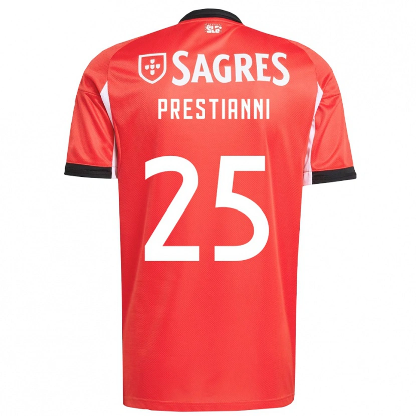 Danxen Damen Gianluca Prestianni #25 Rot Weiß Heimtrikot Trikot 2025/26 T-Shirt Schweiz