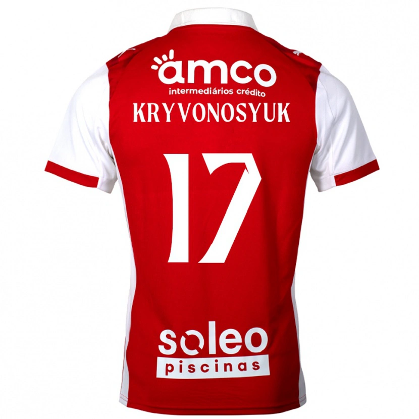 Danxen Damen Leonardo Kryvonosyuk #17 Rot Weiß Heimtrikot Trikot 2025/26 T-Shirt Schweiz
