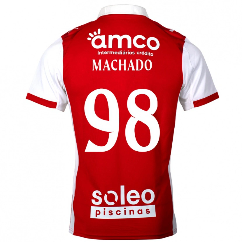 Danxen Damen Gonçalo Machado #98 Rot Weiß Heimtrikot Trikot 2025/26 T-Shirt Schweiz