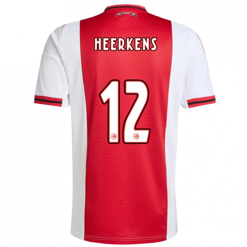 Danxen Damen Joeri Heerkens #12 Rot Weiß Heimtrikot Trikot 2025/26 T-Shirt Schweiz