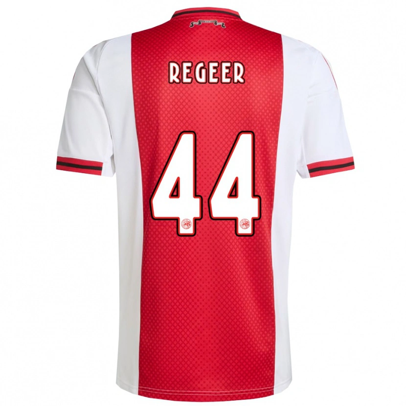 Danxen Damen Youri Regeer #44 Rot Weiß Heimtrikot Trikot 2025/26 T-Shirt Schweiz