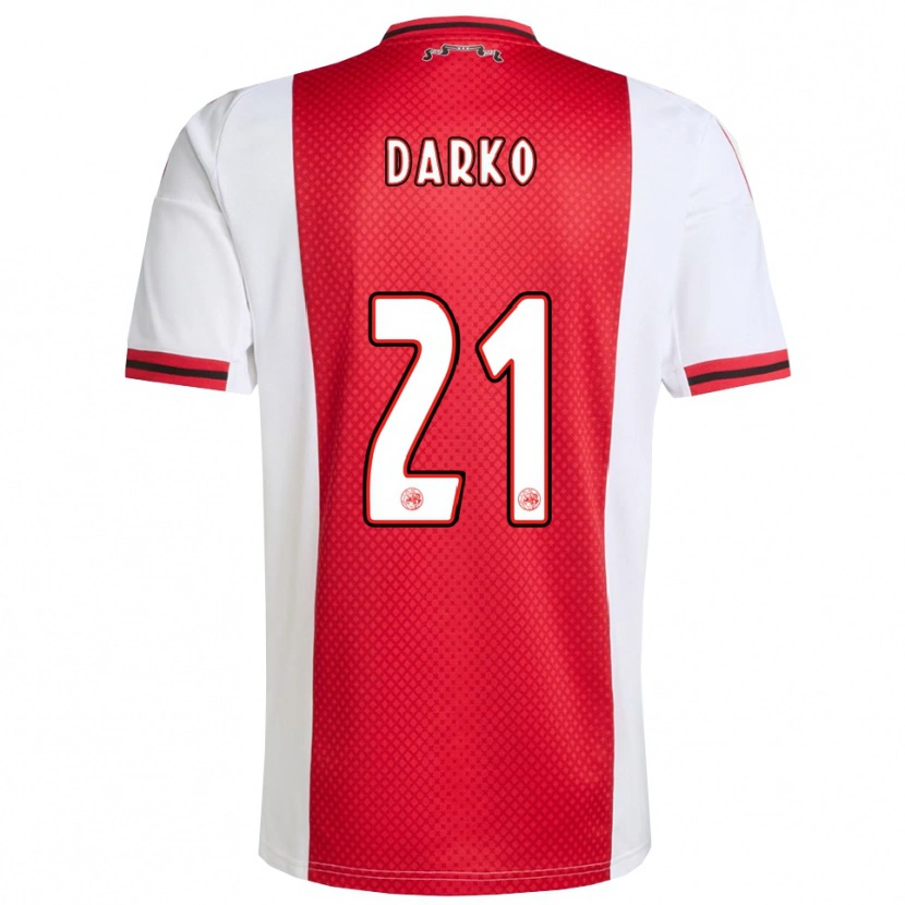 Danxen Damen Denzel Darko #21 Rot Weiß Heimtrikot Trikot 2025/26 T-Shirt Schweiz
