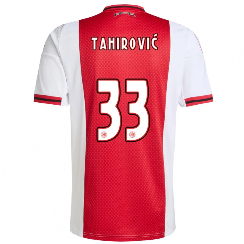 Danxen Damen Benjamin Tahirovic #33 Rot Weiß Heimtrikot Trikot 2025/26 T-Shirt Schweiz