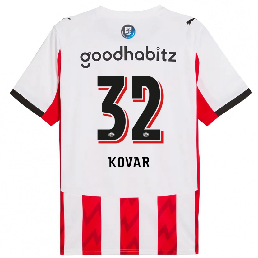 Danxen Damen Matej Kovar #32 Rot Weiß Heimtrikot Trikot 2025/26 T-Shirt Schweiz