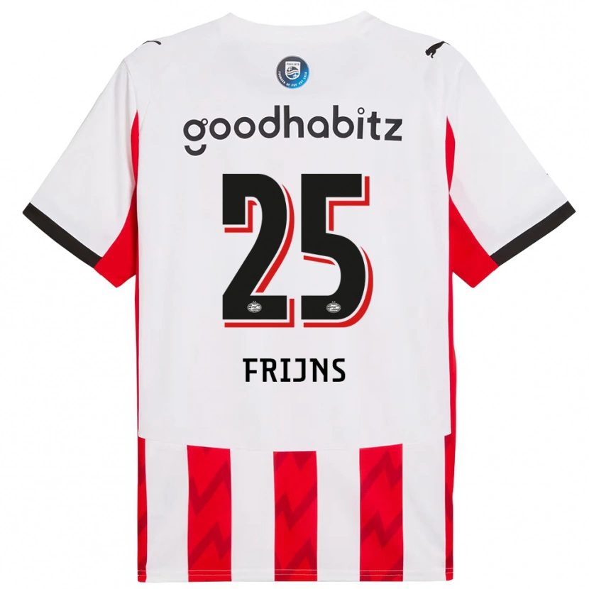 Danxen Damen Emma Frijns #25 Rot Weiß Heimtrikot Trikot 2025/26 T-Shirt Schweiz