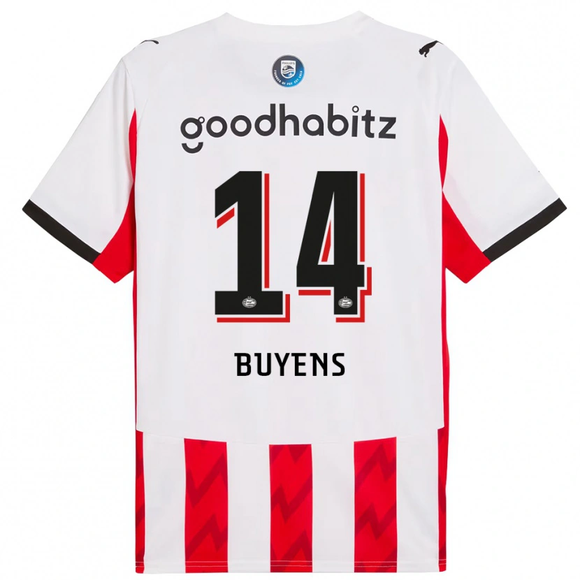 Danxen Damen Mathieu Buyens #14 Rot Weiß Heimtrikot Trikot 2025/26 T-Shirt Schweiz