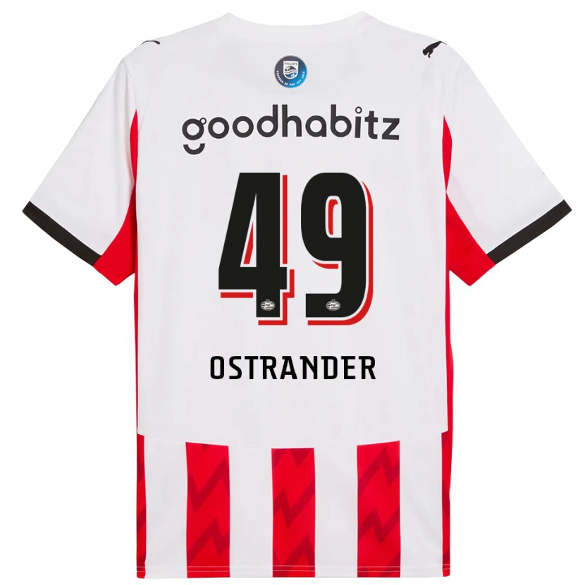 Danxen Damen William Ostrander #49 Rot Weiß Heimtrikot Trikot 2025/26 T-Shirt Schweiz