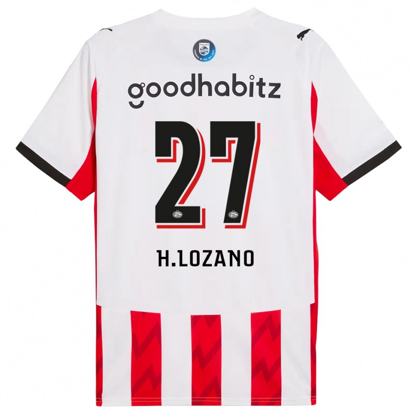 Danxen Damen Hirving Lozano #27 Rot Weiß Heimtrikot Trikot 2025/26 T-Shirt Schweiz