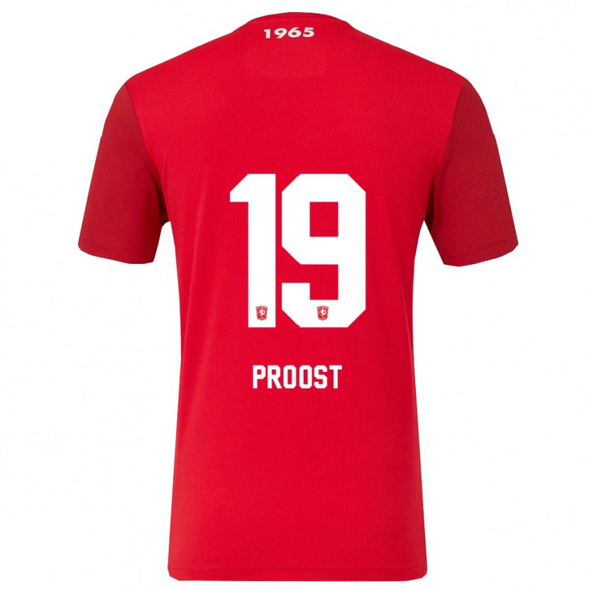 Danxen Damen Sophie Proost #19 Rot Weiß Heimtrikot Trikot 2025/26 T-Shirt Schweiz