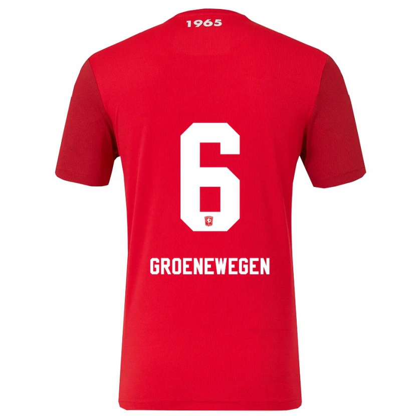 Danxen Damen Lynn Groenewegen #6 Rot Weiß Heimtrikot Trikot 2025/26 T-Shirt Schweiz