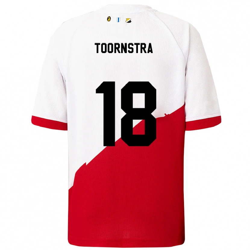 Danxen Damen Jens Toornstra #18 Weiß Rot Heimtrikot Trikot 2025/26 T-Shirt Schweiz