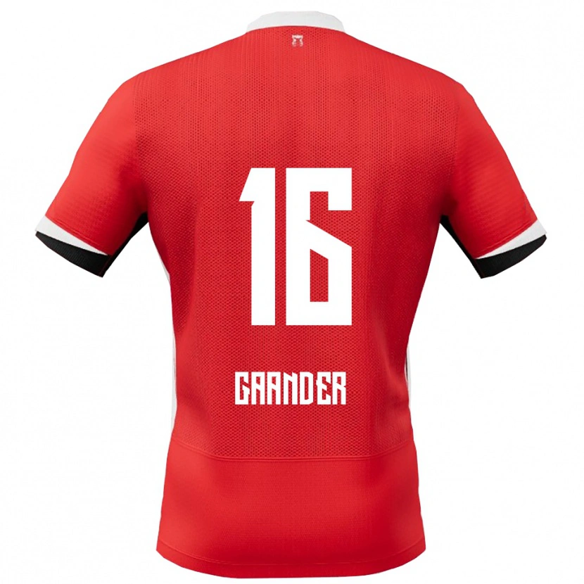 Danxen Damen Christian Gaander #16 Rot Weiß Heimtrikot Trikot 2025/26 T-Shirt Schweiz