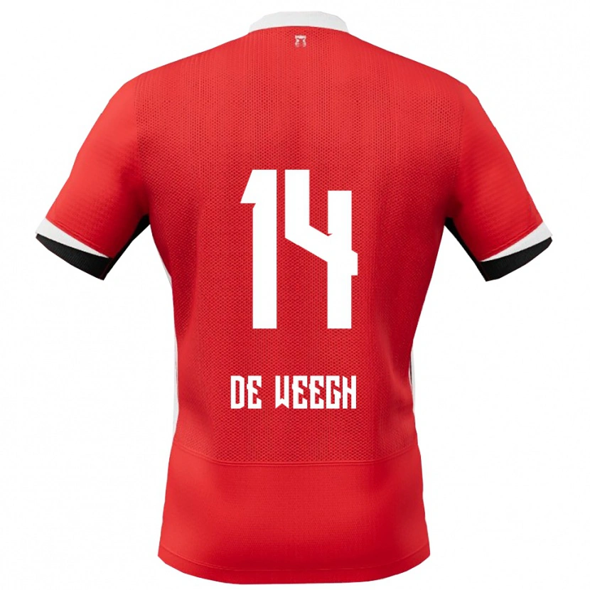Danxen Damen Bo Op De Weegh #14 Rot Weiß Heimtrikot Trikot 2025/26 T-Shirt Schweiz