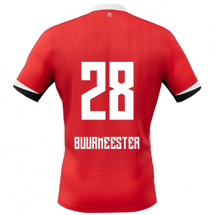 Danxen Damen Zico Buurmeester #28 Rot Weiß Heimtrikot Trikot 2025/26 T-Shirt Schweiz
