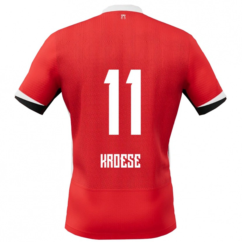Danxen Damen Fieke Kroese #11 Rot Weiß Heimtrikot Trikot 2025/26 T-Shirt Schweiz