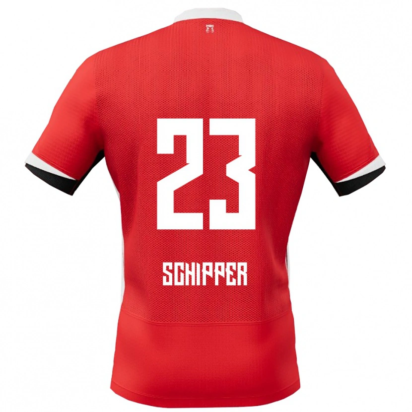 Danxen Damen Jur Schipper #23 Rot Weiß Heimtrikot Trikot 2025/26 T-Shirt Schweiz