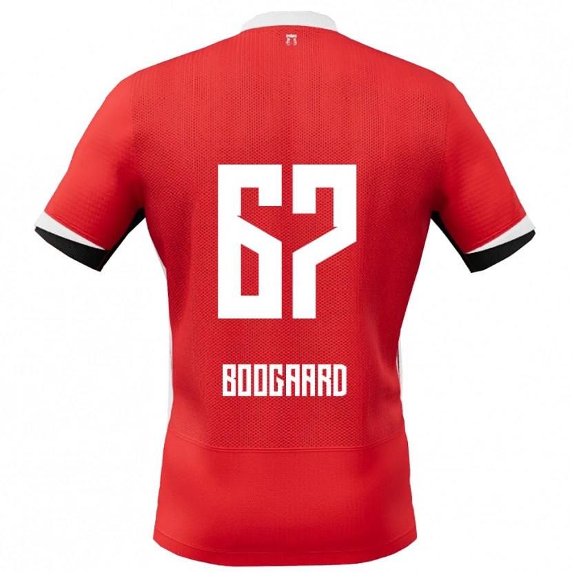 Danxen Damen Kasper Boogaard #67 Rot Weiß Heimtrikot Trikot 2025/26 T-Shirt Schweiz