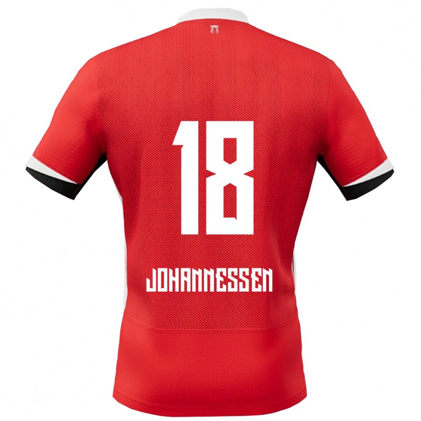 Danxen Damen Tómas Johannessen #18 Rot Weiß Heimtrikot Trikot 2025/26 T-Shirt Schweiz
