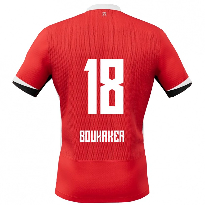 Danxen Damen Romaissa Boukaker #18 Rot Weiß Heimtrikot Trikot 2025/26 T-Shirt Schweiz