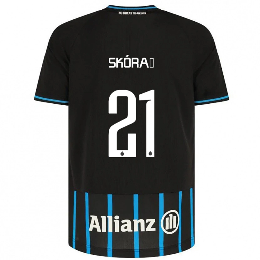 Danxen Damen Michal Skoras #21 Schwarz Blau Heimtrikot Trikot 2025/26 T-Shirt Schweiz