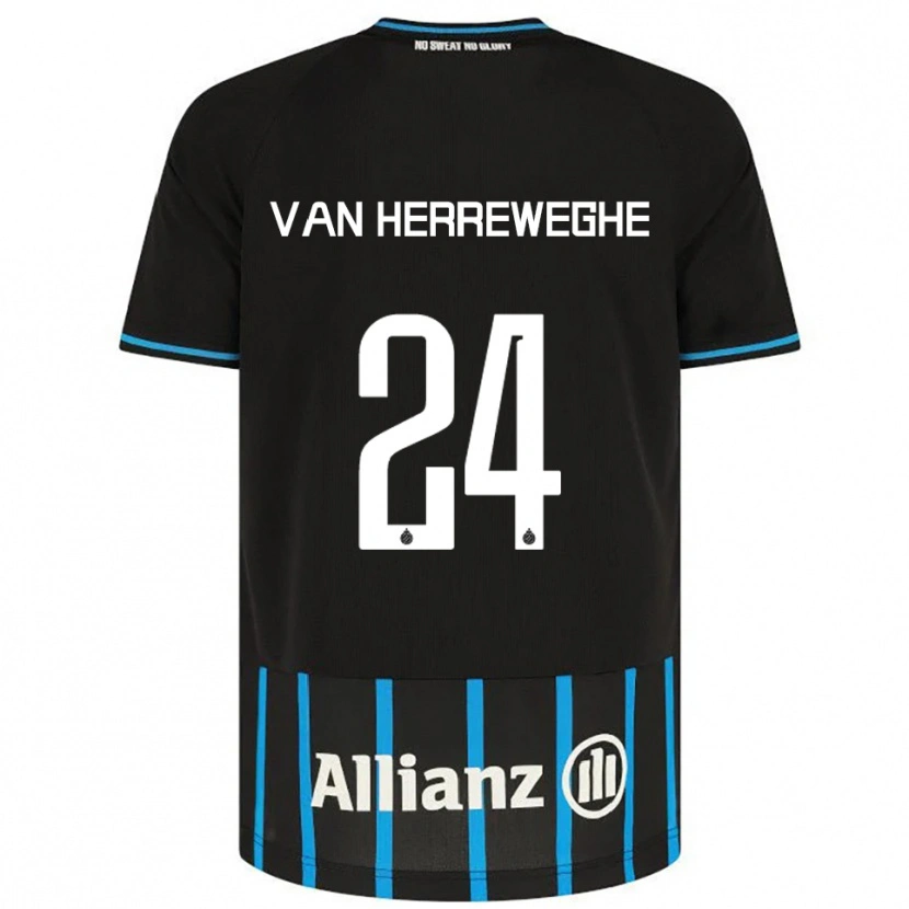 Danxen Damen Febe Van Herreweghe #24 Schwarz Blau Heimtrikot Trikot 2025/26 T-Shirt Schweiz