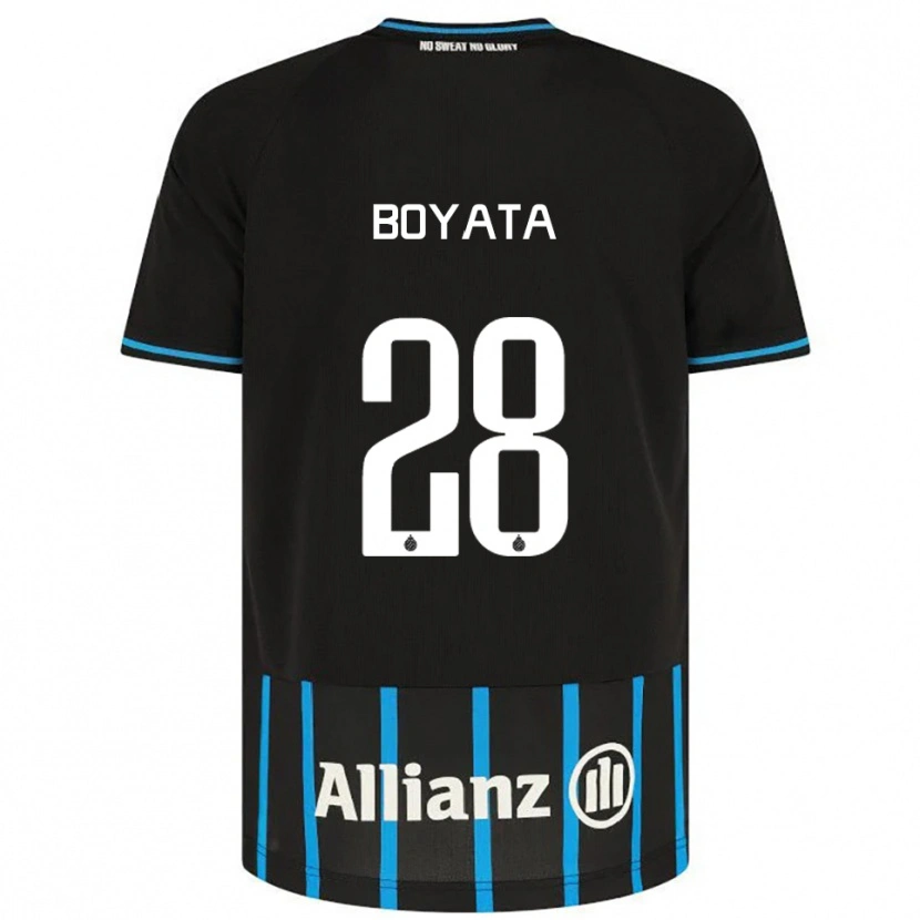 Danxen Damen Dedryck Boyata #28 Schwarz Blau Heimtrikot Trikot 2025/26 T-Shirt Schweiz