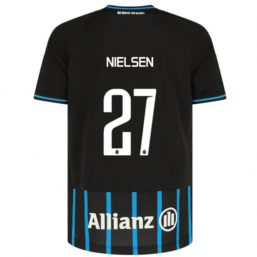 Danxen Damen Casper Nielsen #27 Schwarz Blau Heimtrikot Trikot 2025/26 T-Shirt Schweiz