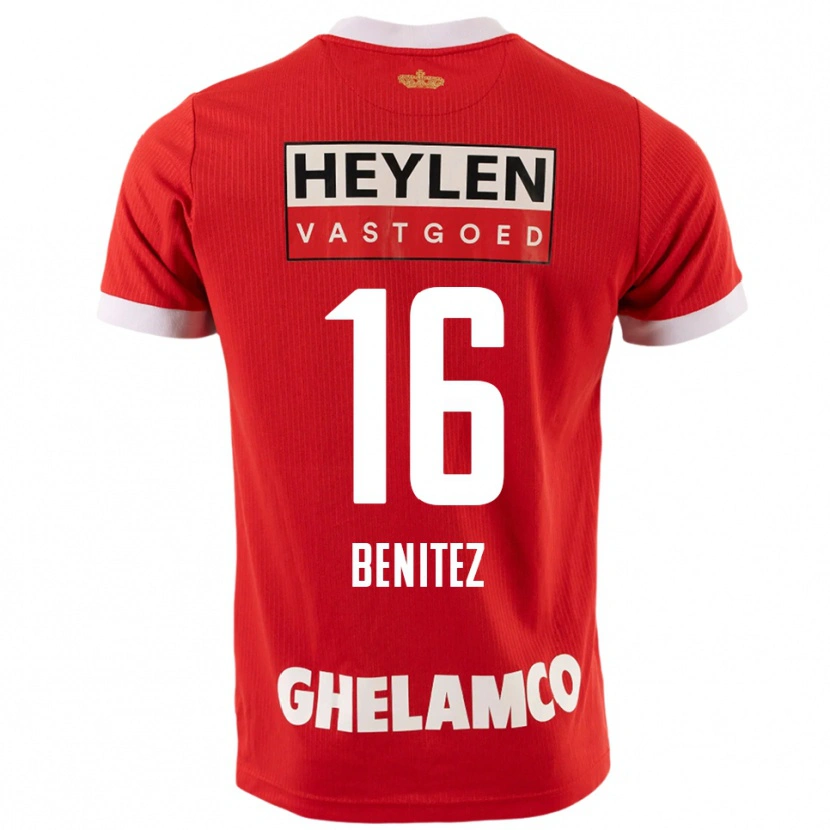 Danxen Damen Mauricio Benítez #16 Rot Weiß Heimtrikot Trikot 2025/26 T-Shirt Schweiz