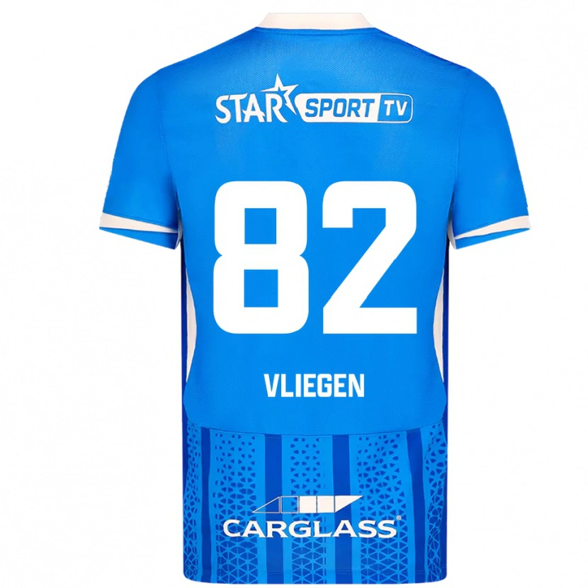 Danxen Damen Olivier Vliegen #82 Blau Weiß Heimtrikot Trikot 2025/26 T-Shirt Schweiz