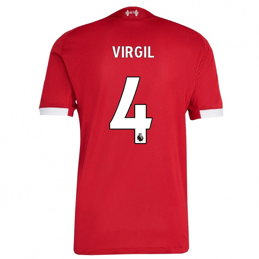 Danxen Damen Virgil Van Dijk #4 Rot Weiß Heimtrikot Trikot 2025/26 T-Shirt Schweiz