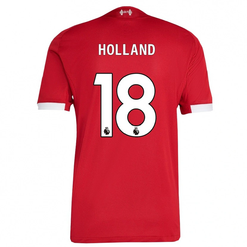 Danxen Damen Ceri Holland #18 Rot Weiß Heimtrikot Trikot 2025/26 T-Shirt Schweiz