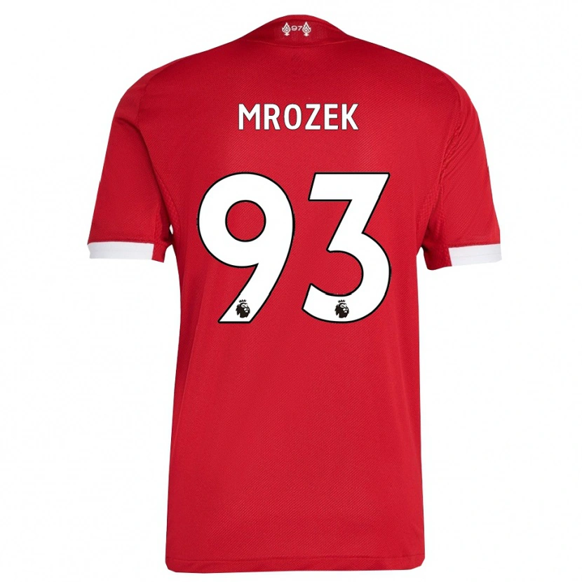 Danxen Damen Fabian Mrozek #93 Rot Weiß Heimtrikot Trikot 2025/26 T-Shirt Schweiz