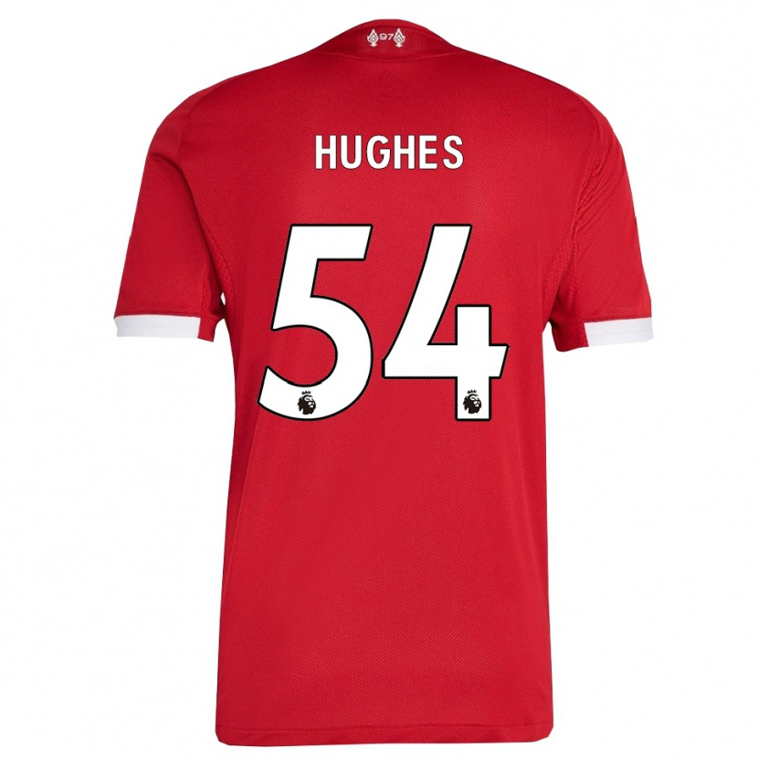 Danxen Damen Liam Hughes #54 Rot Weiß Heimtrikot Trikot 2025/26 T-Shirt Schweiz