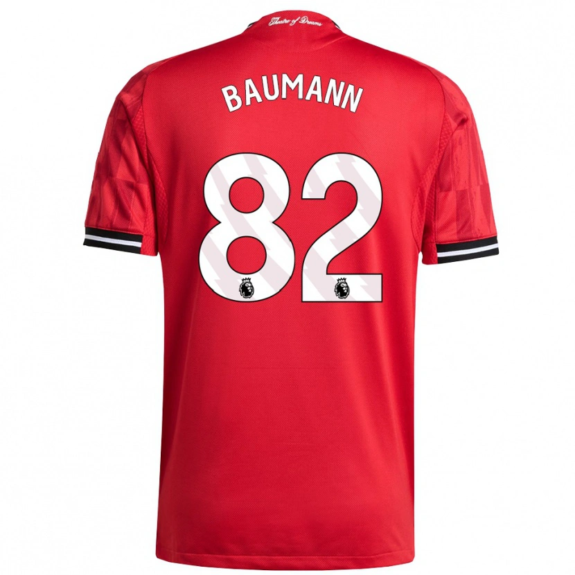 Danxen Damen Zach Baumann #82 Rot Schwarz Weiß Heimtrikot Trikot 2025/26 T-Shirt Schweiz
