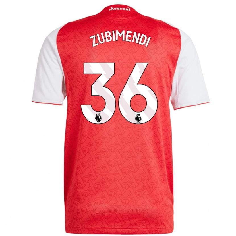 Danxen Damen Martín Zubimendi #36 Rot Weiß Heimtrikot Trikot 2025/26 T-Shirt Schweiz