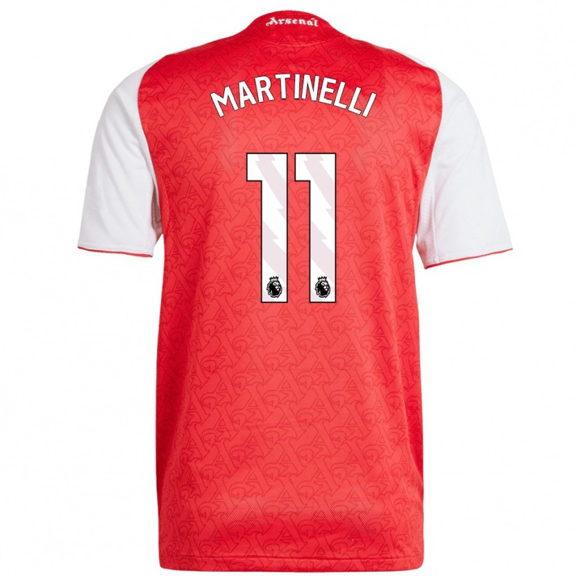 Danxen Damen Gabriel Martinelli #11 Rot Weiß Heimtrikot Trikot 2025/26 T-Shirt Schweiz