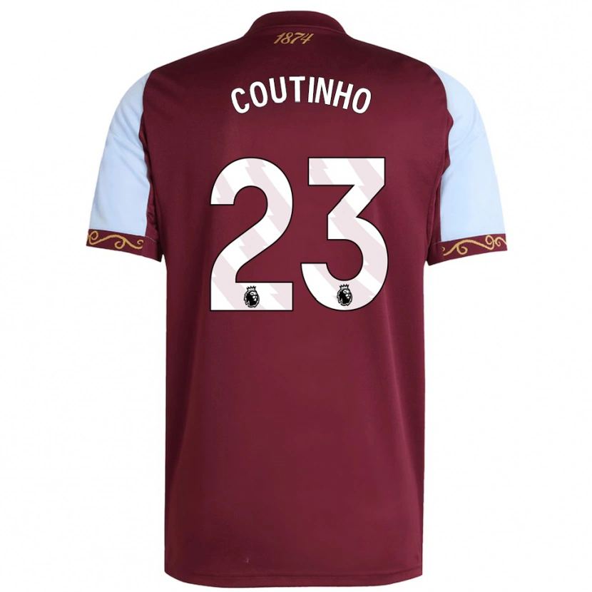 Danxen Damen Philippe Coutinho #23 Burgunderrot Himmelblau Heimtrikot Trikot 2025/26 T-Shirt Schweiz