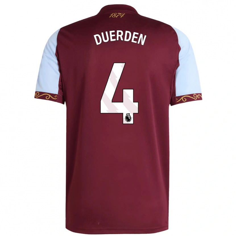 Danxen Damen Archie Duerden #4 Burgunderrot Himmelblau Heimtrikot Trikot 2025/26 T-Shirt Schweiz