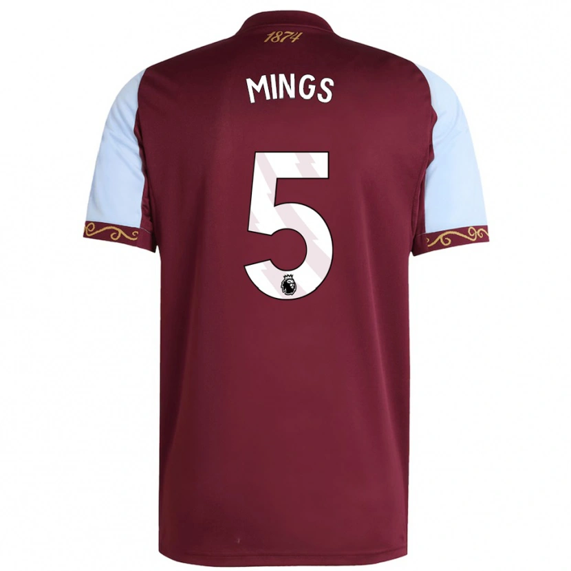 Danxen Damen Tyrone Mings #5 Burgunderrot Himmelblau Heimtrikot Trikot 2025/26 T-Shirt Schweiz