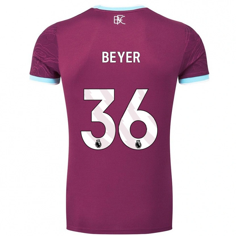 Danxen Damen Jordan Beyer #36 Burgunderrot Himmelblau Heimtrikot Trikot 2025/26 T-Shirt Schweiz